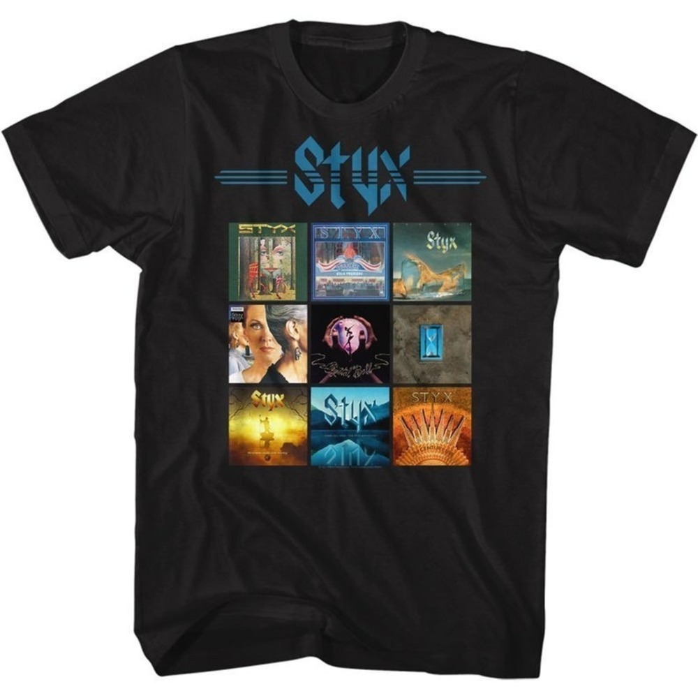 Styx Many Albums Black T-Shirt